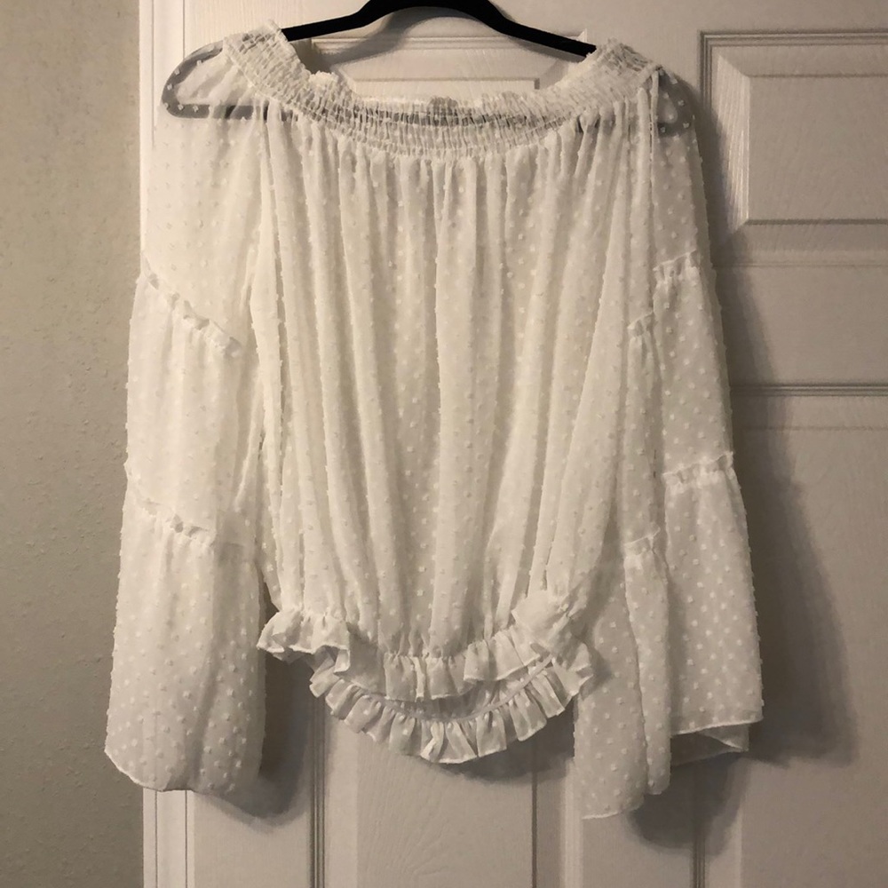 Sheer White Blouse